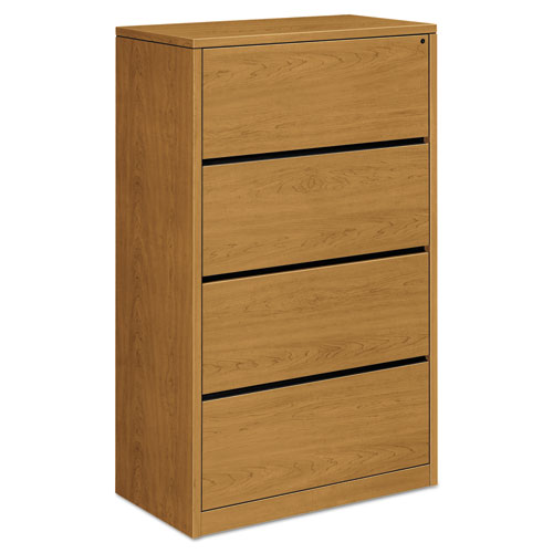 HON® 10500 Series Lateral File, 4 Legal/Letter-Size File Drawers, Harvest, 36" x 20" x 59.13"