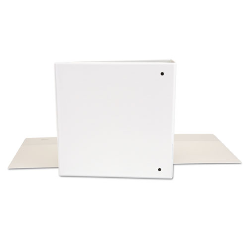 Image of Universal® Deluxe Round Ring View Binder, 3 Rings, 2" Capacity, 11 X 8.5, White