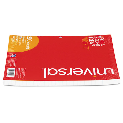 Image of Universal® Filler Paper, 3-Hole, 8.5 X 11, Wide/Legal Rule, 200/Pack