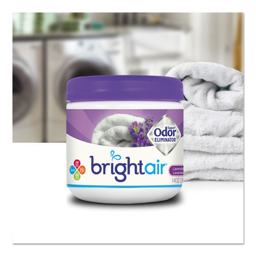 Image of Bright Air® Super Odor Eliminator, Lavender And Fresh Linen, Purple, 14 Oz Jar