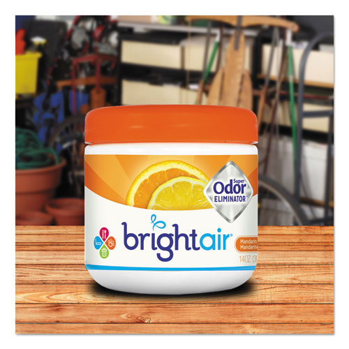 Image of Bright Air® Super Odor Eliminator, Mandarin Orange And Fresh Lemon, 14 Oz Jar, 6/Carton