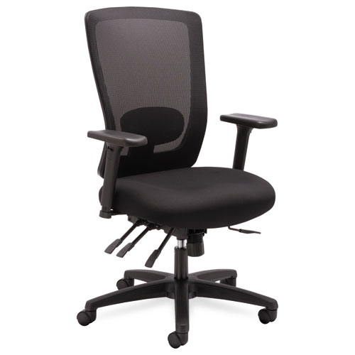 ALERA ENVY SERIES MESH HIGH-BACK MULTIFUNCTION CHAIR, SUPPORTS UP TO 250 LBS., BLACK SEAT/BLACK BACK, BLACK BASE