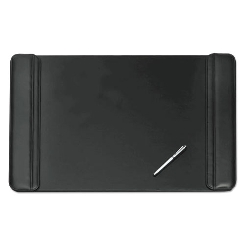 Sagamore Desk Pad w/Flip-Open Side Panels, 36 x 20, Black