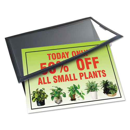 AdMat Counter-Top Sign Holder and Signature Pad, 8.5 x 11, Black