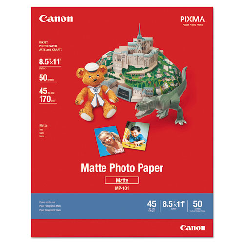Canon® Photo Paper Plus, 8.5 Mil, 8.5 X 11, Matte White, 50/Pack