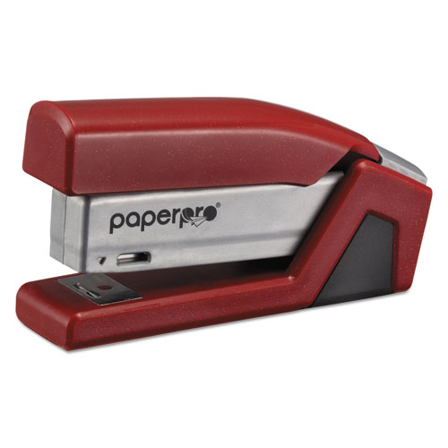 InJoy Spring-Powered Compact Stapler, 20-Sheet Capacity, Red | by Plexsupply