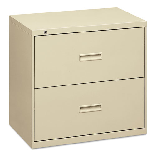 Image of 400 Series Lateral File, 2 Legal/Letter-Size File Drawers, Putty, 36" x 18" x 28"