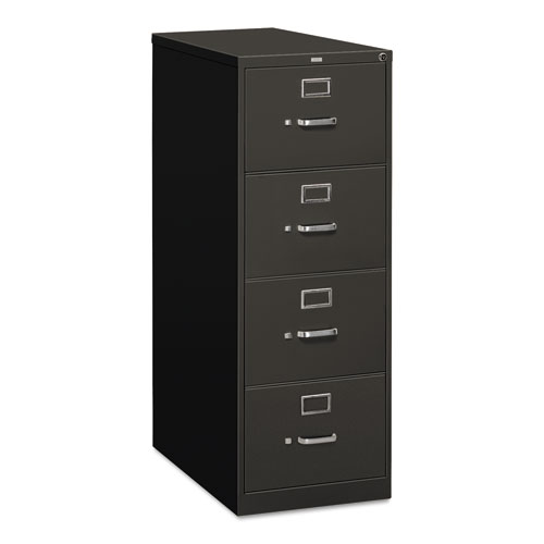 HON® 310 Series Vertical File, 4 Legal-Size File Drawers, Charcoal, 18.25" x 26.5" x 52"
