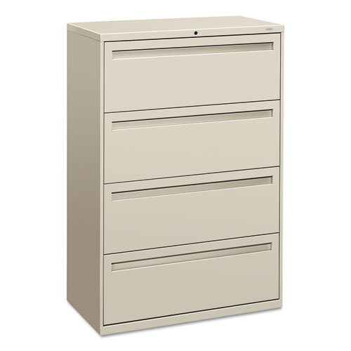 700 SERIES FOUR-DRAWER LATERAL FILE, 36W X 18D X 52.5H, LIGHT GRAY