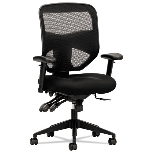 VL532 Mesh High-Back Task Chair, Supports up to 250 lbs., Black Seat/Black Back, Black Base