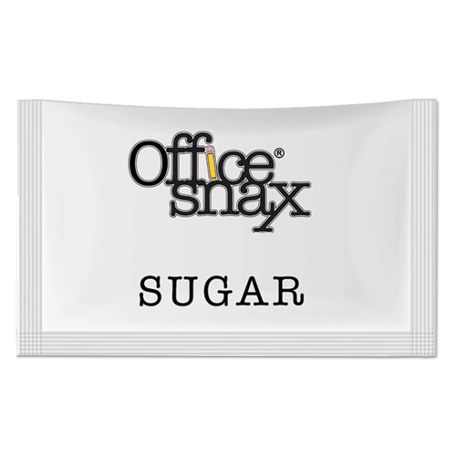 Office Snax® Premeasured Single-Serve Sugar Packets, 1200/Carton