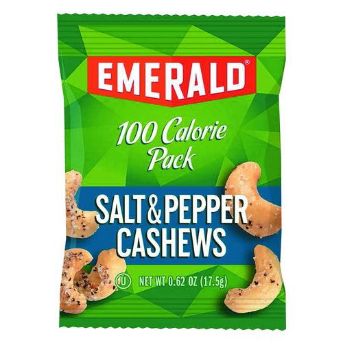 Emerald® 100 Calorie Pack Nuts, Salt and Pepper Cashews, 0.62 oz Pack ...
