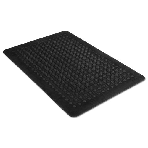 Flex Step Rubber Anti-Fatigue Mat, Polypropylene, 24 x 36, Black | by Plexsupply