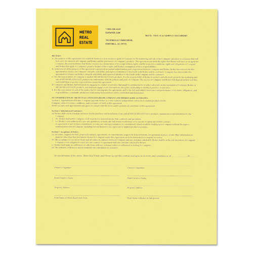 Image of Revolution Digital Carbonless Paper, 1-Part, 8.5 x 11, Canary, 500/Ream