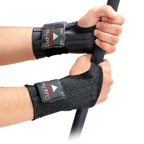 Dual-Flex Wrist Supports, Medium, Nylon, Black