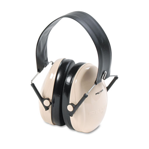 Image of 3M™ Peltor Optime 95 Low-Profile Folding Ear Muff H6F/V, 21 Db, Beige/Black