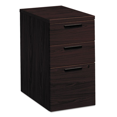 Image of 10500 Series Mobile Pedestal File, Left or Right, 3-Drawers: Box/Box/File, Legal/Letter, Mahogany, 15.75" x 22.75" x 28"