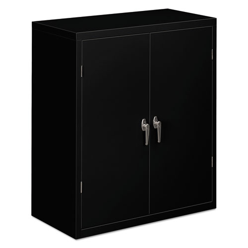 Assembled Storage Cabinet, 36w x 18 1/8d x 41 3/4h, Black | by Plexsupply