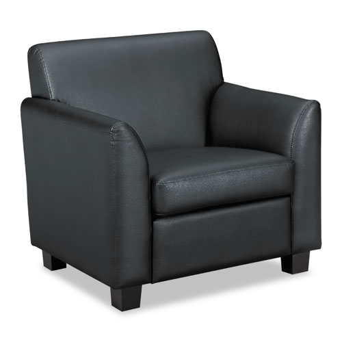 Circulate Reception Seating Club Chair, 33" x 28.75" x 32", Black