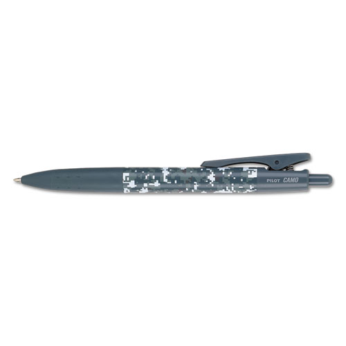 Pilot® CAMO Ballpoint Pen, Black Ink, 1.0 mm Medium Point, US Navy Camouflage Barrel
