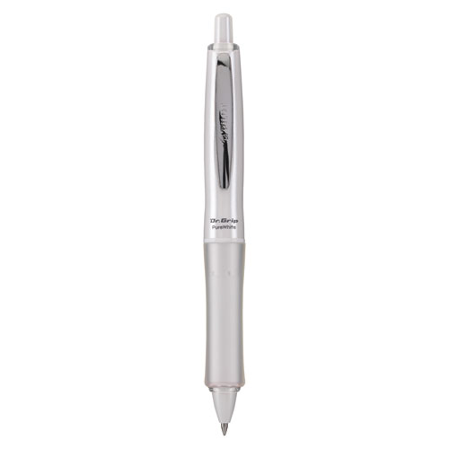 Pilot® Dr. Grip PureWhite Advanced Ink Retractable Ball Point Pen, Black Ink, 1mm