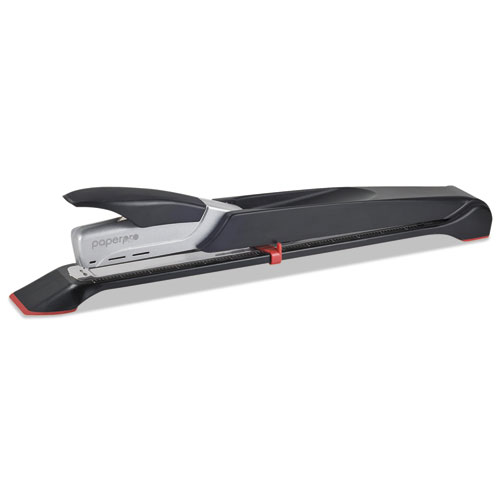 Long Reach Stapler, 25-Sheet Capacity, 12" Throat, Black/Silver