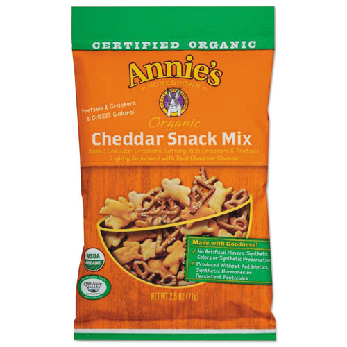 Image of Organic Cheddar Snack Mix, 2.5 oz Bag, 12/Carton