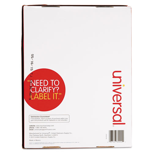 Image of Universal® White Labels, Inkjet/Laser Printers, 2 X 4, White, 10/Sheet, 250 Sheets/Box