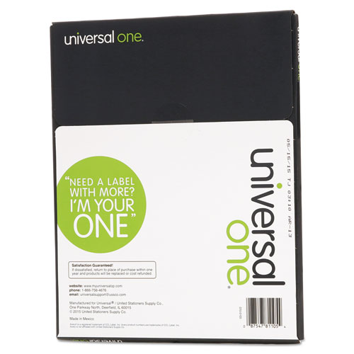 Image of Universal® Deluxe Clear Labels, Inkjet/Laser Printers, 2 X 4, Clear, 10/Sheet, 50 Sheets/Box