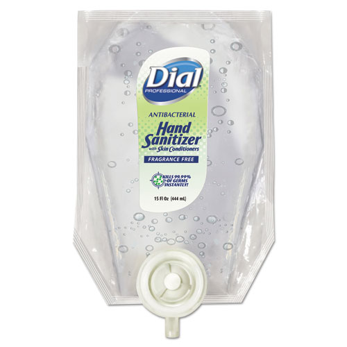 Image of Antibacterial Gel Hand Sanitizer Refill for Versa Dispenser, Fragrance-Free, 15 oz, 6/Carton
