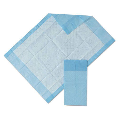 Medline Protection Plus Disposable Underpads, 17" X 24", Blue, 25/Bag