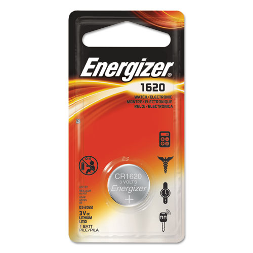 Energizer® 1620 Lithium Coin Battery, 3 V