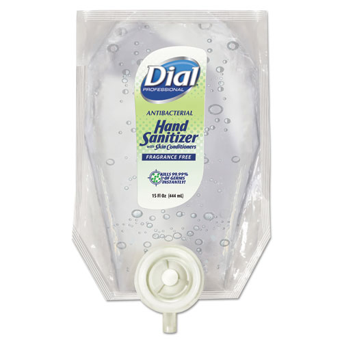 Dial® Professional Antibacterial Gel Hand Sanitizer Refill for Versa Dispenser, 15 oz, Fragrance-Free