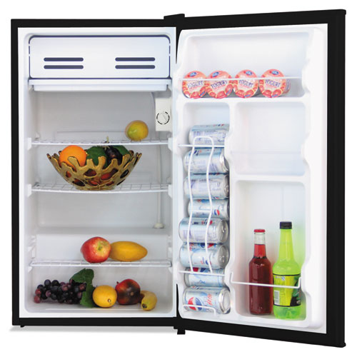 3.3 Cu. Ft. Refrigerator with Chiller Compartment, Black | by Plexsupply