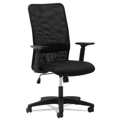 OIF Mesh High-Back Chair, Supports Up to 225 lb, 16" to 20.5" Seat Height, Black