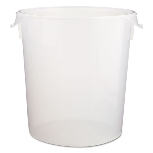 Rubbermaid 4 qt Round Clear Plastic Container - 8 1/2Dia x 7 3/4H