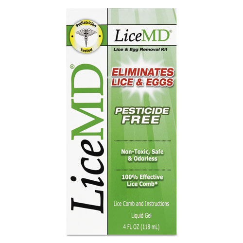 Pesticide Free Lice & Egg Removal Kit, 4 Oz Gel, 12/carton