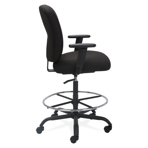 Image of Alera Mota Series Big and Tall Stool, Supports Up to 450 lb, 28.74" to 32.67" Seat Height, Black