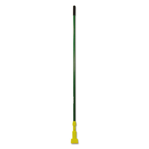 Image of Gripper Fiberglass Mop Handle, 1" dia x 60", Green/Yellow