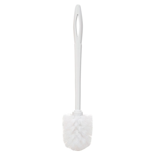 Toilet Bowl Brush, 14 1/2", White, Plastic
