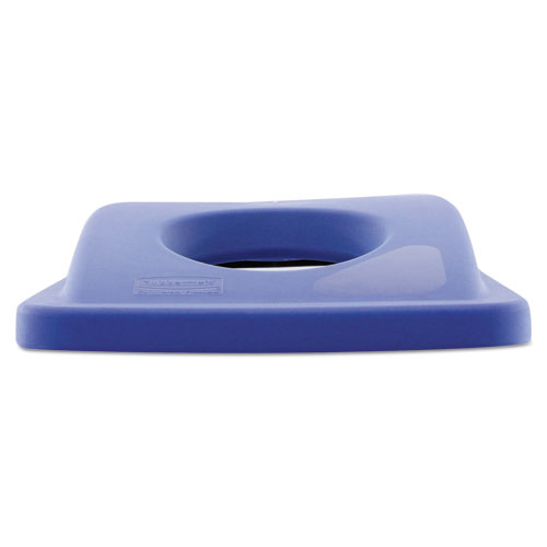 Image of Lid for Slim Jim Bottle Recycling Container, 20.38w x 11.38d x 2.75h, Blue