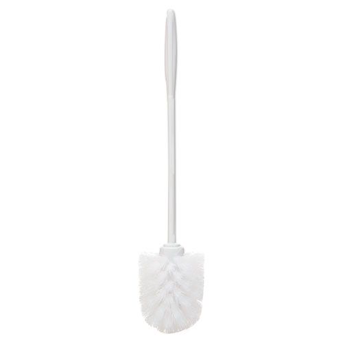 Commercial-GradeToilet Bowl Brush, 10" Handle, White, 24/Carton