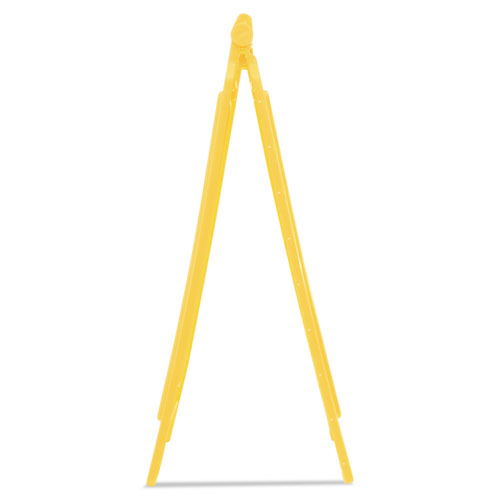 Image of Rubbermaid® Commercial Caution Wet Floor Sign, 11 X 12 X 25, Bright Yellow, 6/Carton