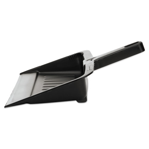 Heavy-Duty Dustpan, 8 1/4" w, Polypropylene, Charcoal