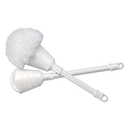 Cone Bowl Mop, 10" Handle, 2" dia. Head, Plastic, White | by Plexsupply