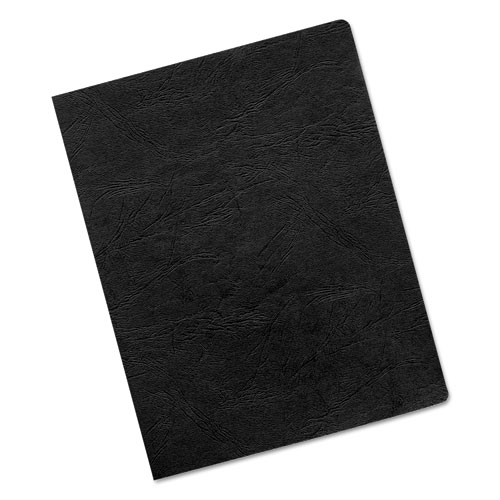 Executive Leather-Like Presentation Cover, Round, 11-1/4 x 8-3/4, Black, 200/PK