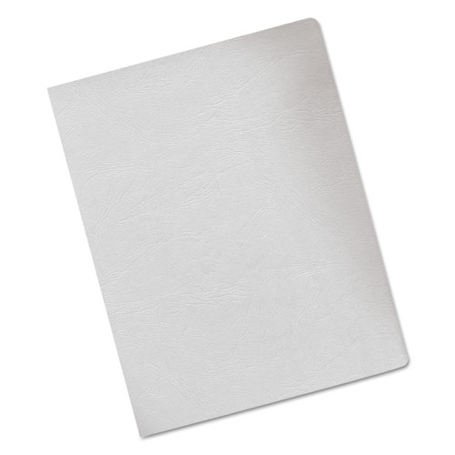 Classic Grain Texture Binding System Covers, 11-1/4 x 8-3/4, White, 200/Pack