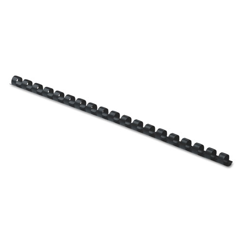 Fellowes® Plastic Comb Bindings, 1/4" Diameter, 20 Sheet Capacity, Black, 100/Pack