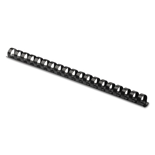 Image of Fellowes® Plastic Comb Bindings, 3/8" Diameter, 55 Sheet Capacity, Black, 100/Pack