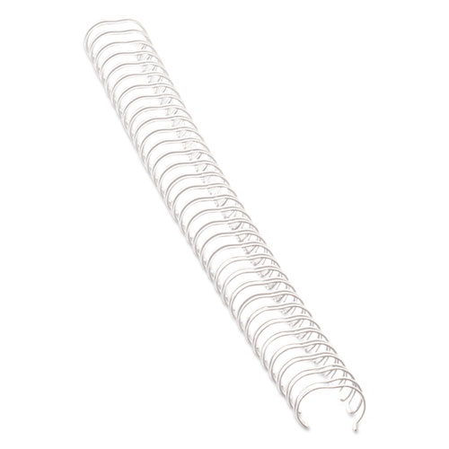 Wire Bindings, 1/4" Diameter, 35 Sheet Capacity, White, 25/Pack